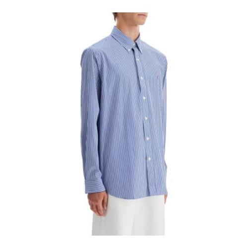 Polo Ralph Lauren Randig Stretch Poplin Skjorta Blue, Herr