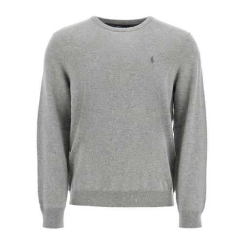 Polo Ralph Lauren Pony Broderad Ulltröja Gray, Herr