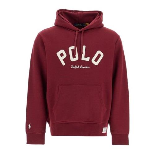 Polo Ralph Lauren Broderad Logotyp Huvtröja Red, Herr