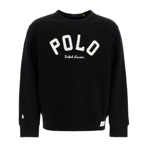 Polo Ralph Lauren Broderad Logo Crewneck Sweatshirt Black, Herr