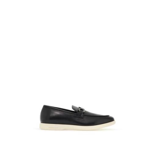 Salvatore Ferragamo Gancini Casual Loafers med läderkonstruktion Black...