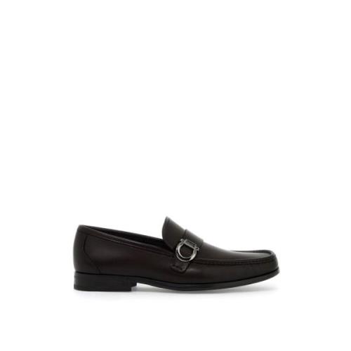 Salvatore Ferragamo Klassiska läderloafers Brown, Herr