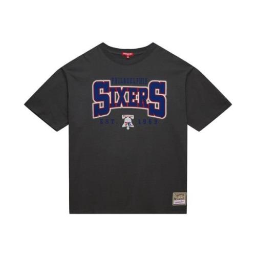 Mitchell & Ness NBA Logo Boyfriend Tee Philadelphia 76ers Gray, Dam