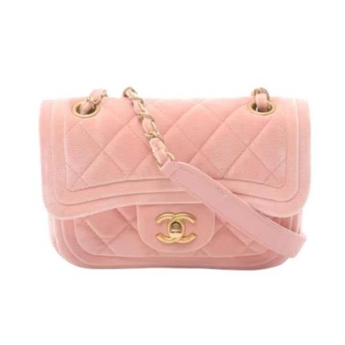 Chanel Vintage Pre-owned Tyg chanel-vskor Pink, Dam