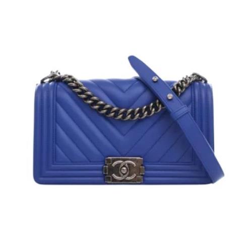 Chanel Vintage Pre-owned Laeder handvskor Blue, Dam