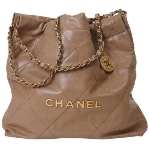 Chanel Vintage Pre-owned Laeder chanel-vskor Beige, Dam