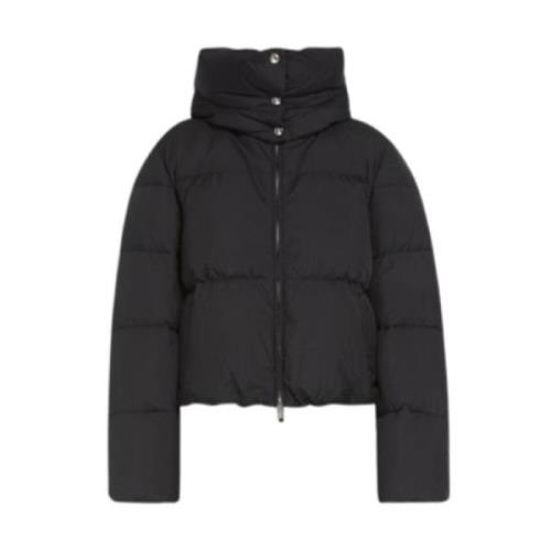 Sportmax Svart dunjacka med oversized passform Black, Dam