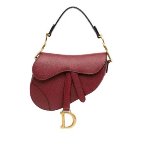 Dior Vintage Pre-owned Laeder axelremsvskor Red, Dam