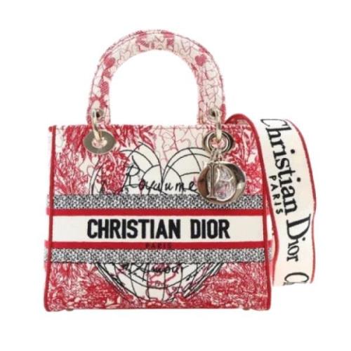 Dior Vintage Pre-owned Canvas dior-vskor Red, Dam