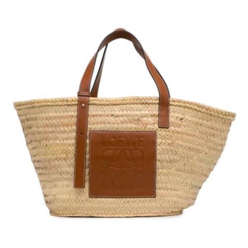 Loewe Pre-owned Pre-owned Raffia totevskor Beige, Dam