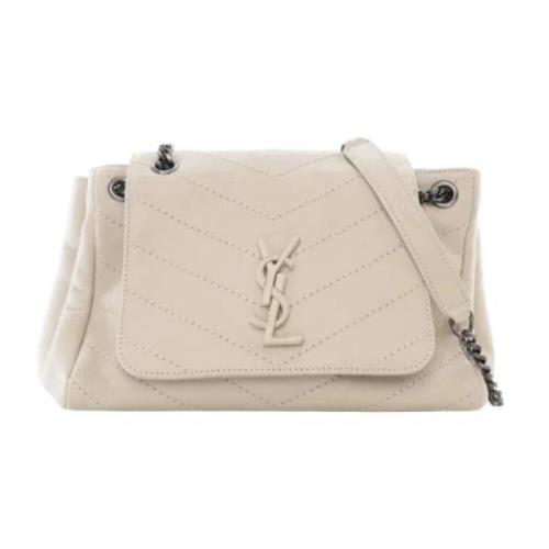 Yves Saint Laurent Vintage Pre-owned Laeder axelremsvskor Beige, Dam