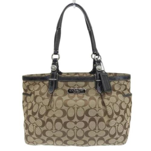 Coach Pre-owned Pre-owned Canvas axelremsvskor Brown, Dam