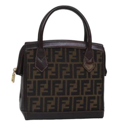 Fendi Vintage Pre-owned Canvas handvskor Brown, Dam