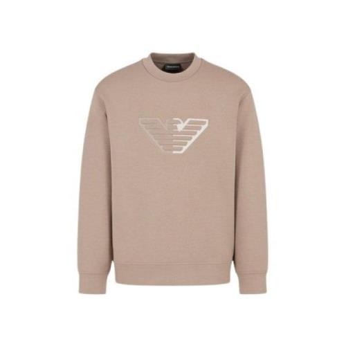 Emporio Armani Örnlogga Sweatshirt Incenso Aw24 Pink, Herr