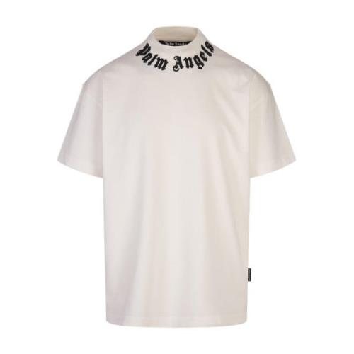 Palm Angels Vit Bomull Logo T-shirt White, Herr