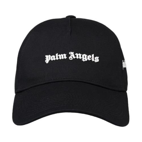 Palm Angels Svart Baseballkeps med Logotyp Black, Herr