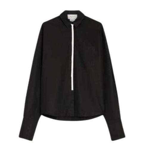 Sportmax Oversized Bomullspoplin Skjorta Black, Dam