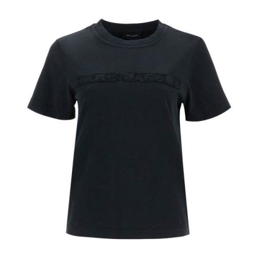 Marc Jacobs Logo Patch Crew Neck Bomull T-shirt Black, Dam