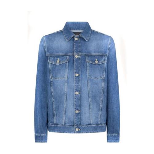 Dondup Denimjacka för män Ss24 Blue, Herr