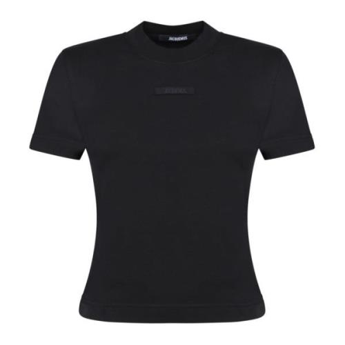 Jacquemus Snygga Svarta T-shirts för Kvinnor Black, Dam