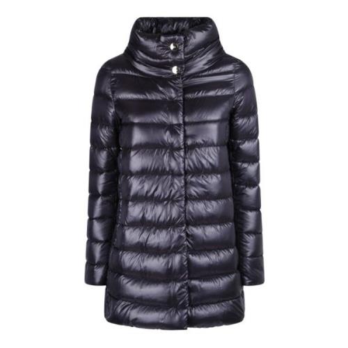 Herno Svart Dunjacka Elegant Värme Black, Dam