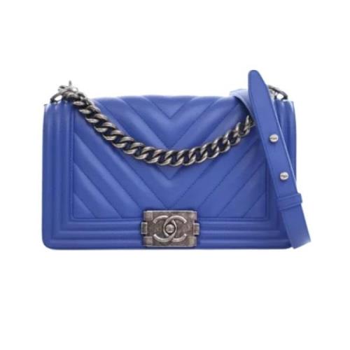 Chanel Vintage Pre-owned Laeder handvskor Blue, Dam