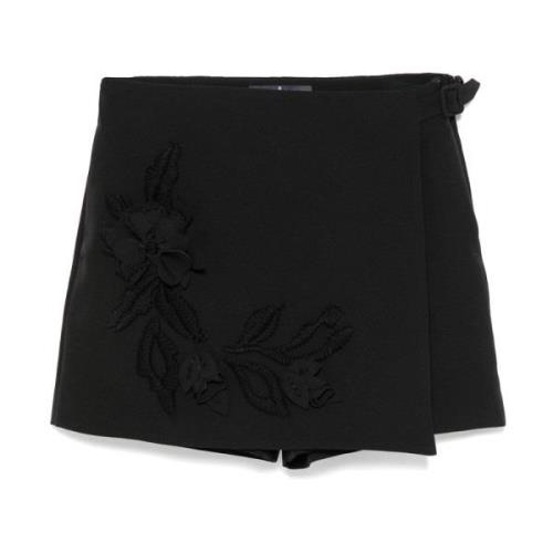 Ermanno Scervino Stilren Skort med Unik Design Black, Dam