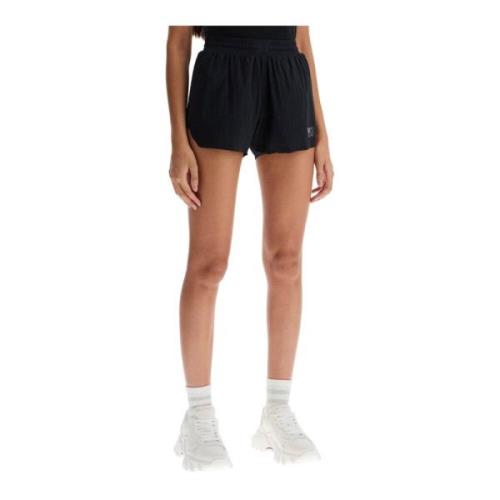 Y-3 Perforerade Lycra löparshorts med fickor Black, Dam