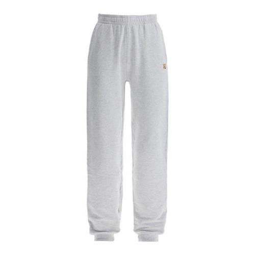 Maison Kitsuné Räv Huvud Broderade Joggingbyxor Gray, Dam