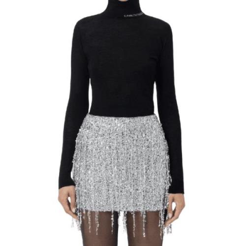 Elisabetta Franchi Svart ull turtleneck tröja Black, Dam