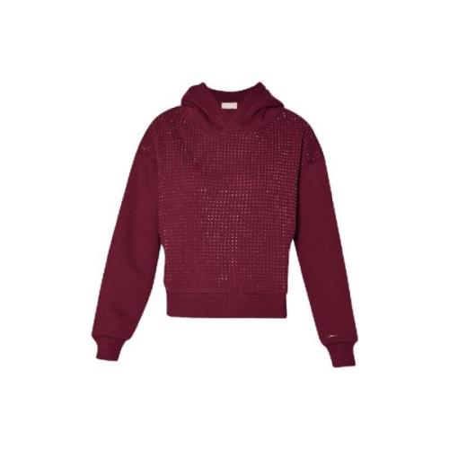 Liu Jo Hoodie med Wine Strass Red, Dam