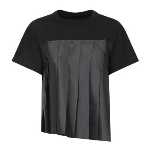 Sacai Svarta T-shirts & Polos för kvinnor Black, Dam