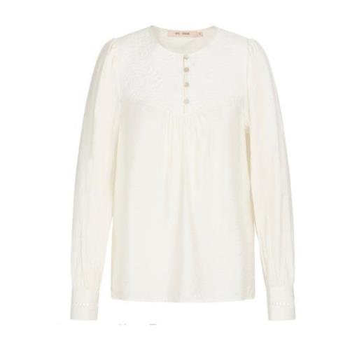 RUE de Femme Elegant Kassandra Blus med Vackra Detaljer White, Dam