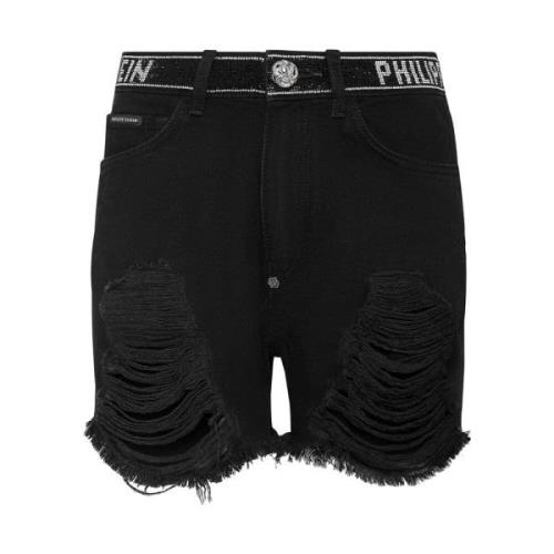 Philipp Plein Damkläder Jeans Denim Ss24 Black, Dam