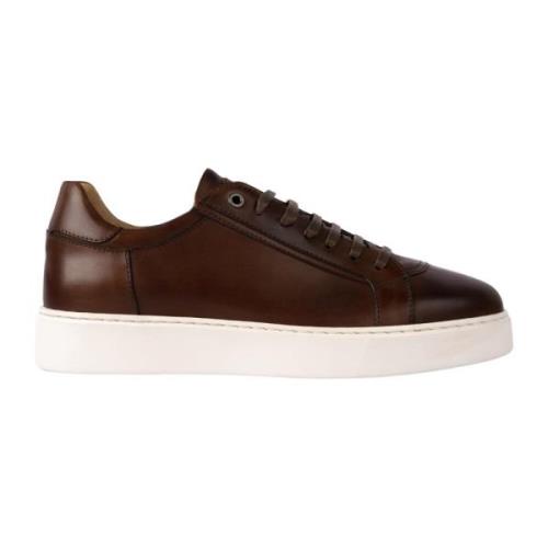 Exton Bruna lädersneakers Brown, Herr