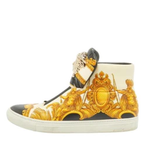 Versace Pre-owned Pre-owned Laeder sneakers Yellow, Herr