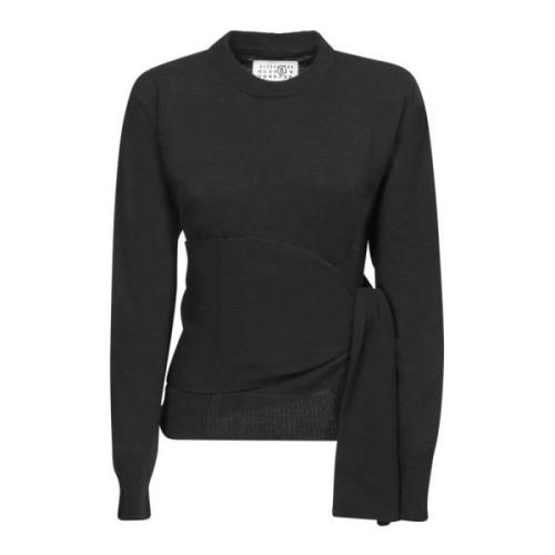 MM6 Maison Margiela Svart stickat för kvinnor Aw24 Black, Dam