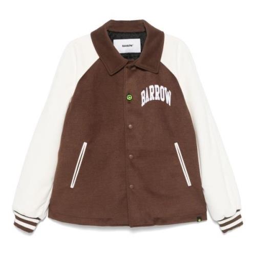 Barrow Beige Kontrast Ärm Varsity Kappa Brown, Herr