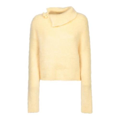 Jacquemus Gul Stickatplagg Aw24 Yellow, Dam