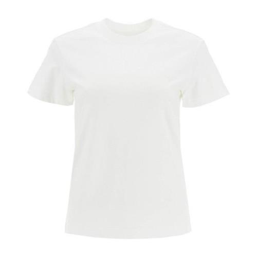 Y-3 Bomull Regular Fit T-shirt med Logo White, Dam