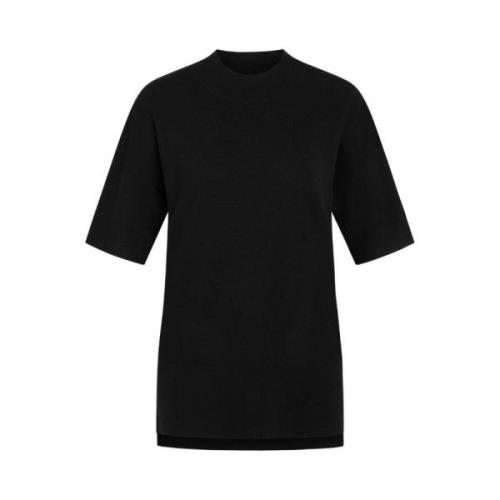 Heartmade Turtle Neck Stickad Blus Black, Dam