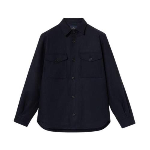 Brooks Brothers Ullblandad Overshirt Blue, Herr