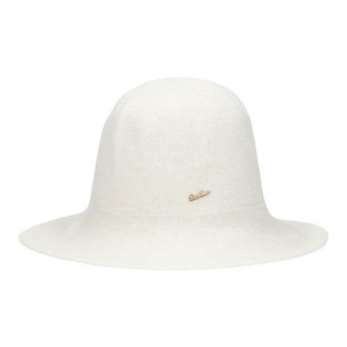 Borsalino Eco-Cashmere Cloche Hat White, Unisex