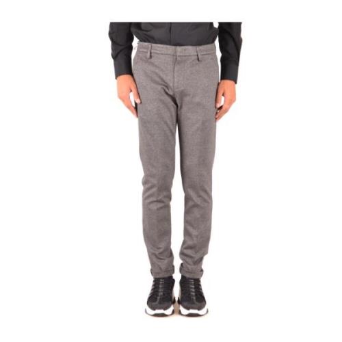 Dondup Svarta Slim Fit Byxor Aw19 Gray, Herr