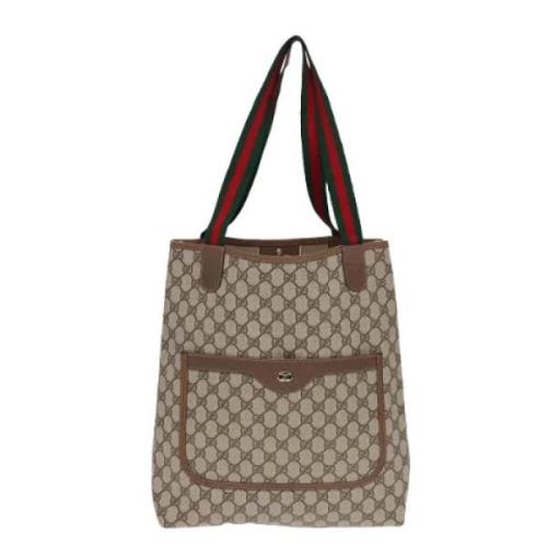 Gucci Vintage Pre-owned Canvas totevskor Beige, Dam