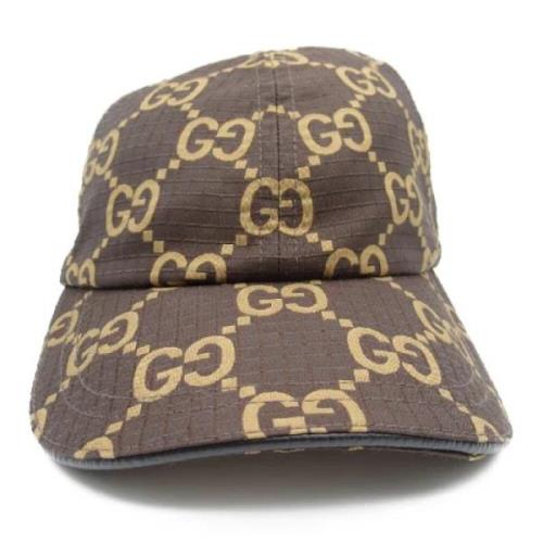 Gucci Vintage Pre-owned Tyg hattar-och-kepsar Brown, Dam