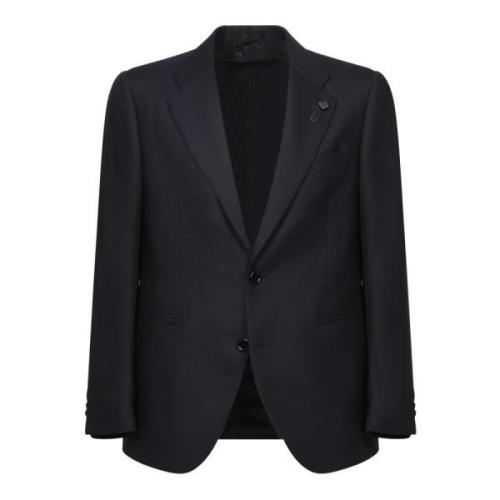 Lardini Blå Ull Blazer Elegant Stil Blue, Herr