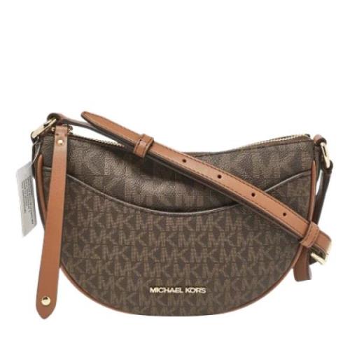 Michael Kors Pre-owned Pre-owned Canvas crossbodyvskor Brown, Dam