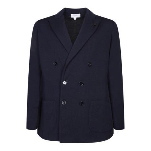 Lardini Blå Blazer för Män Aw24 Blue, Herr