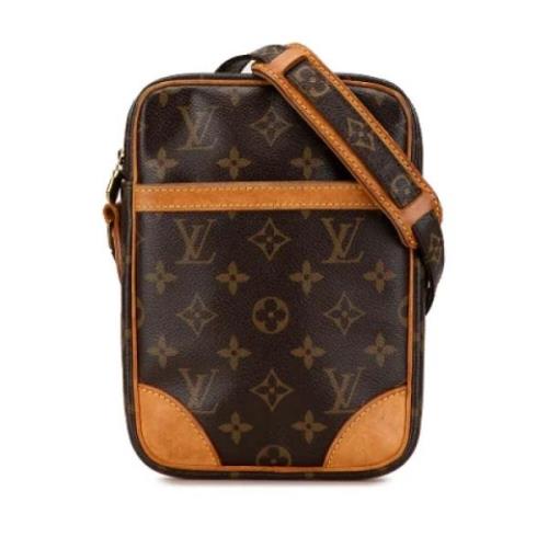 Louis Vuitton Vintage Pre-owned Canvas axelremsvskor Brown, Dam